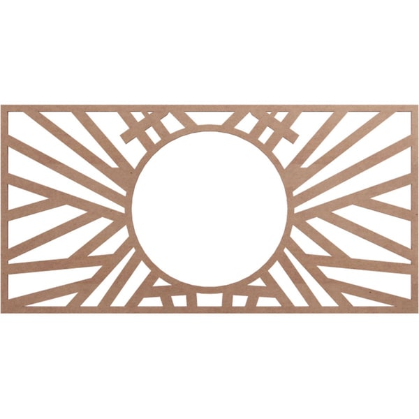 Ekena Millwork Hoover Wood Fretwork Pierced Ceiling Medallion, Wood (Paint Grade), 22"W x 11"H x 8 1/8"ID x 3/8"T CMWP22X11X0375HOMF - main